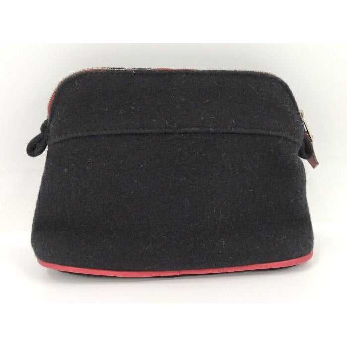 Hermes Bolide Pouch 20 Handbag Wool Black — view 2