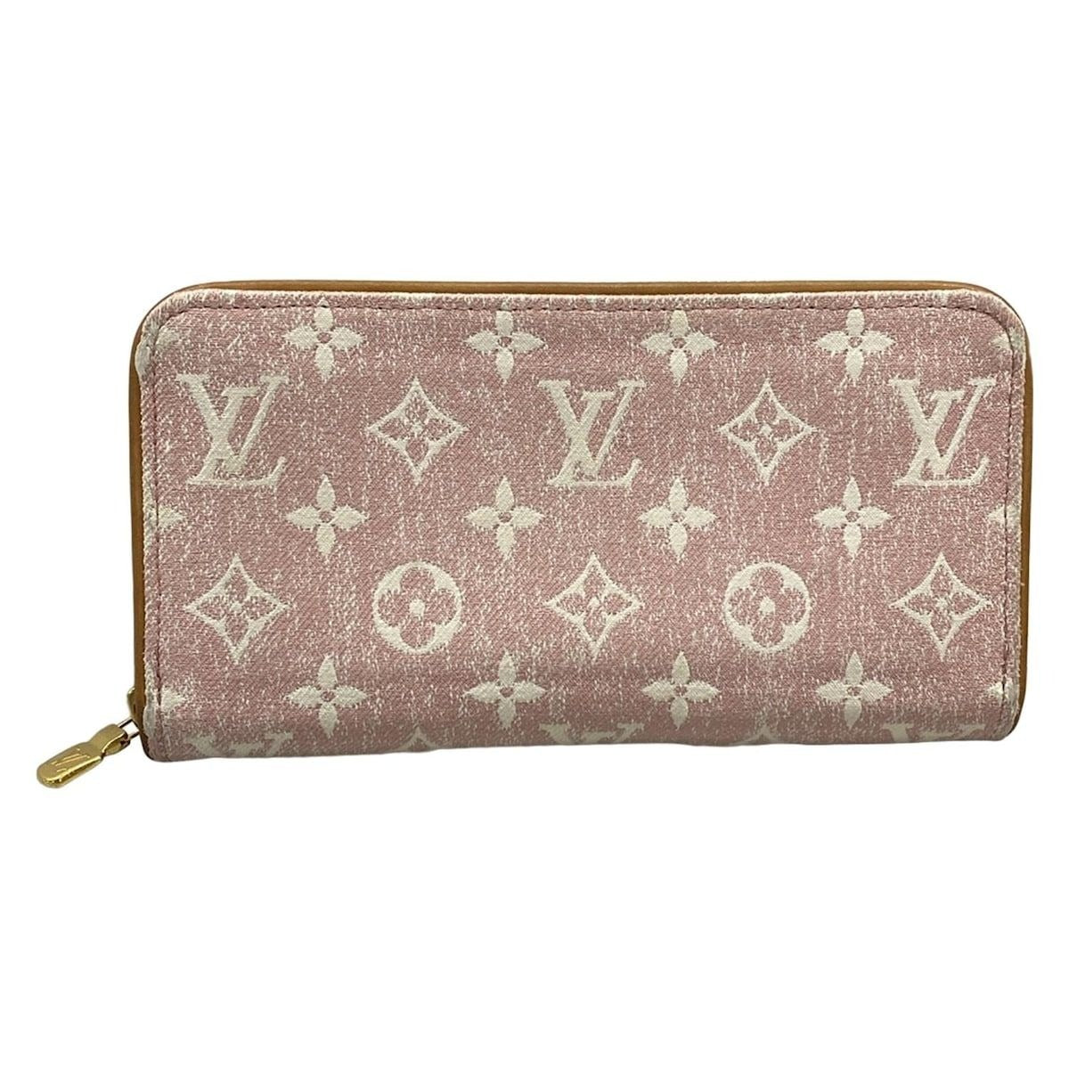Louis Vuitton Wallet Monogram Jacquard Denim Zippy Pink
