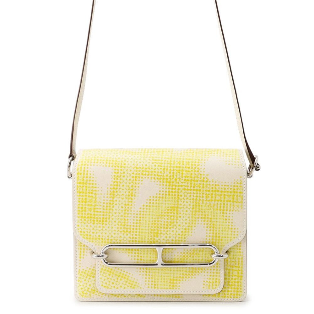 Hermes Sac Roulis Mini Circuit 24 Faubourg Nata Lime Joanne Bourjohn Silver Jaune
