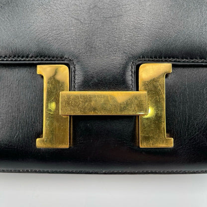 Hermes Constance 23 Shoulder Back Calf Cowhide Box Black Bag — view 11
