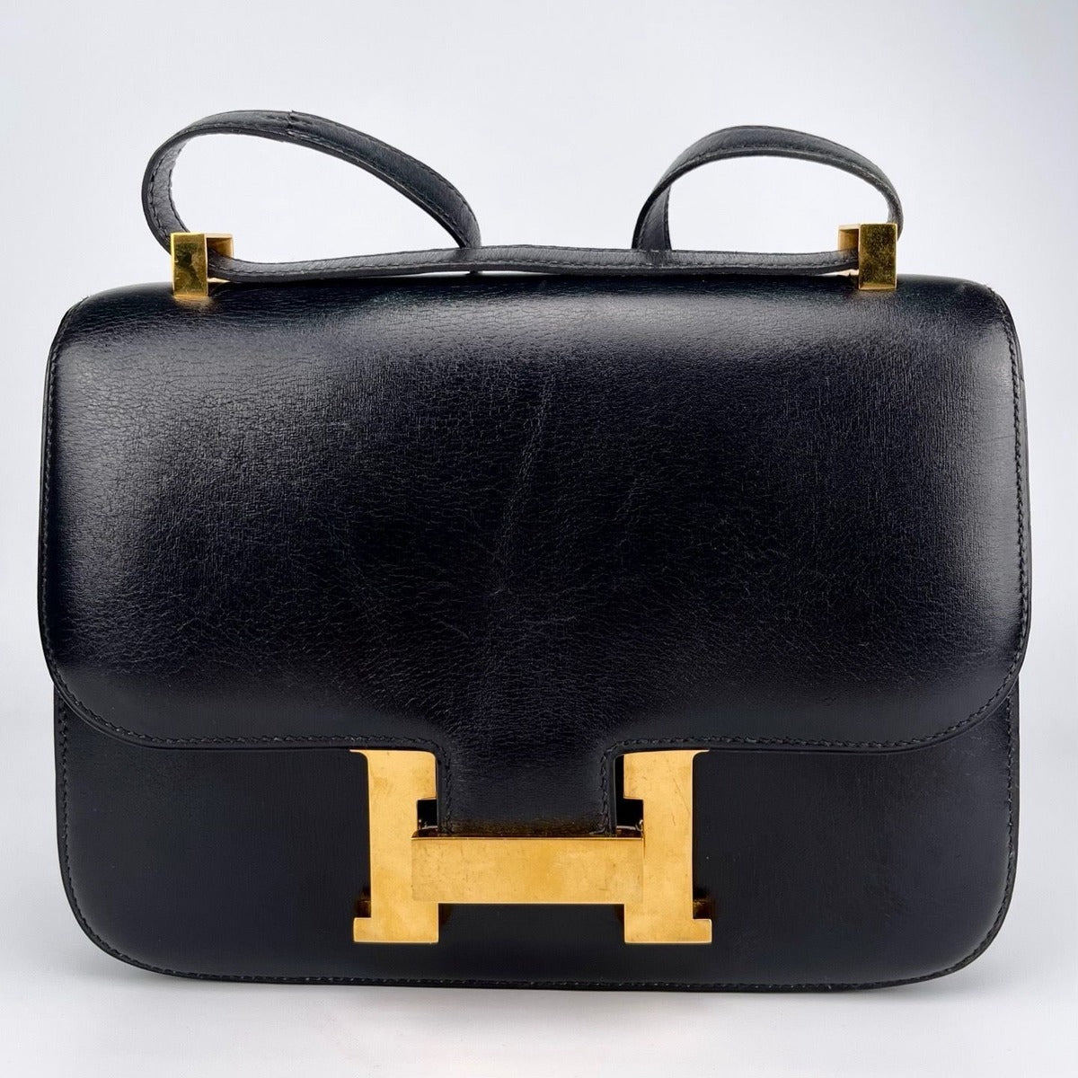 Hermes Constance 23 Shoulder Back Calf Cowhide Box Black Bag — view 2