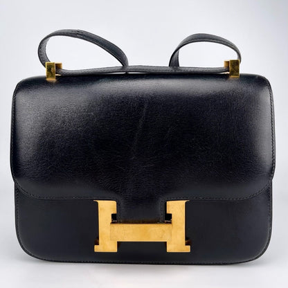Hermes Constance 23 Shoulder Back Calf Cowhide Box Black Bag — view 2