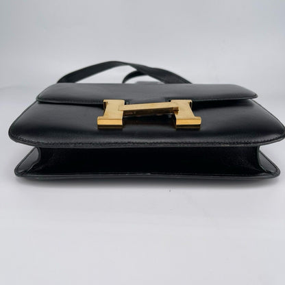 Hermes Constance 23 Shoulder Back Calf Cowhide Box Black Bag — view 6