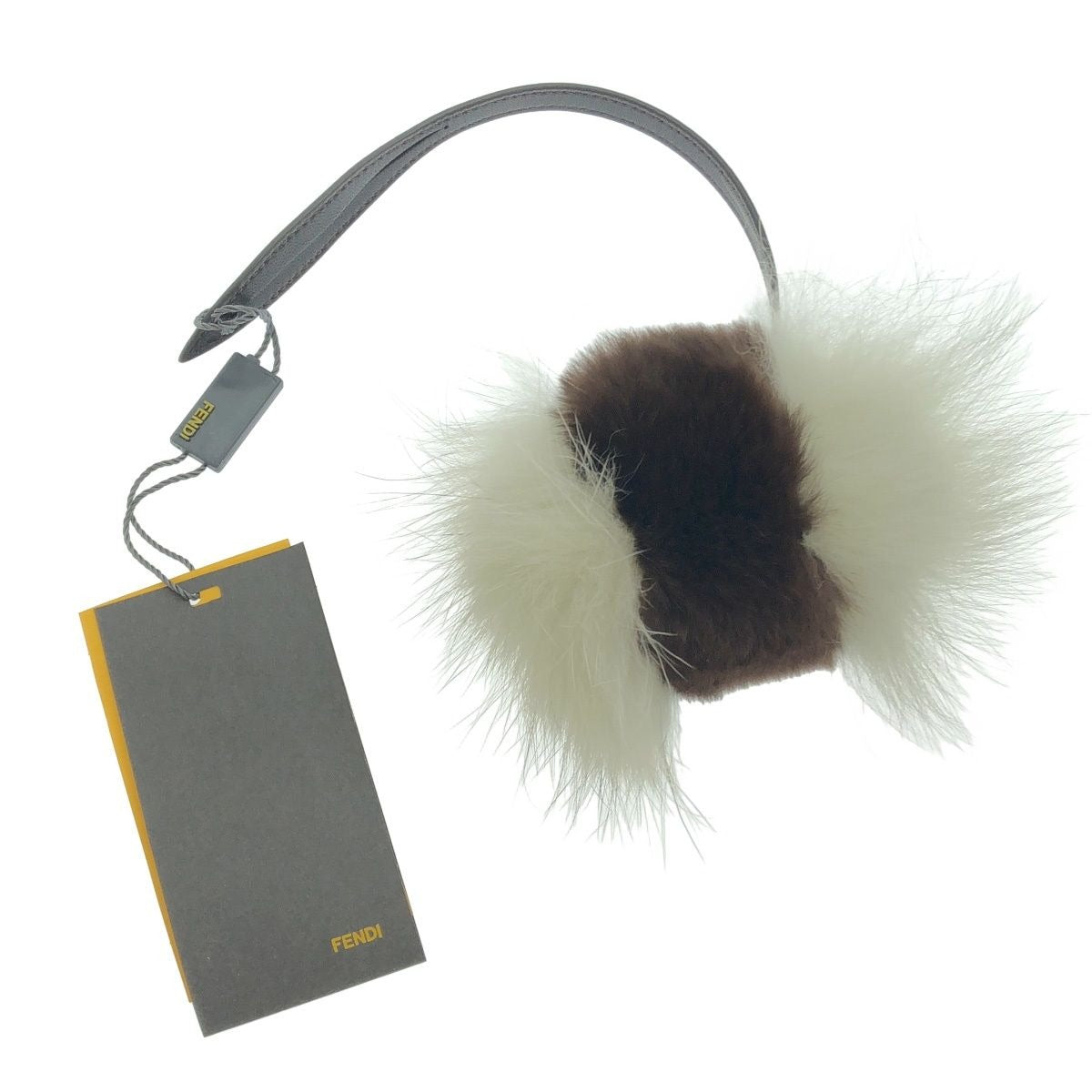 Fendi Fa Charm Brown White