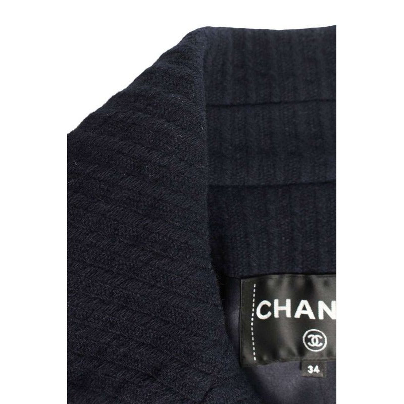 Chanel Gold Button Hamburger Coat 34 — view 3