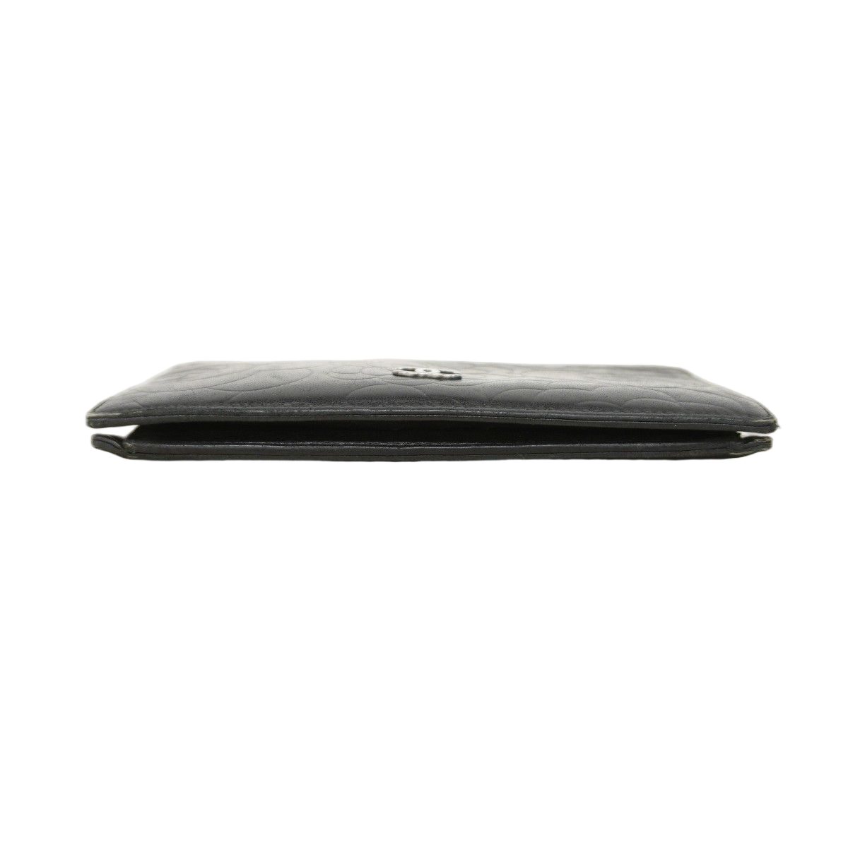 Chanel Wallet Camellia Lambskin Black Silver — view 2