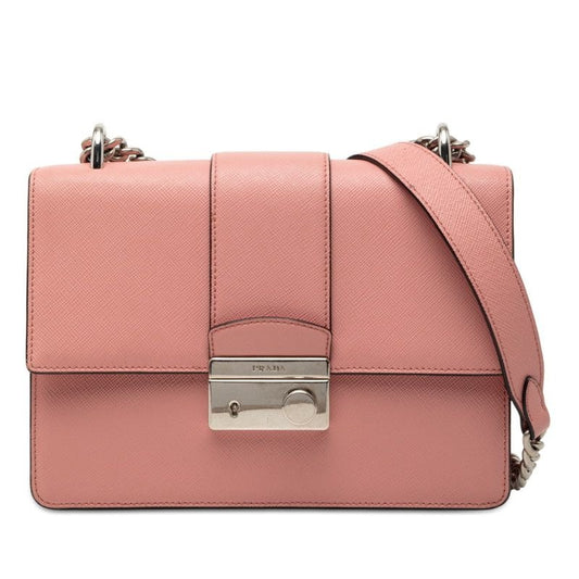 Prada Chain Shoulder Bag 1 Bd034 Pink Sapphire Leather