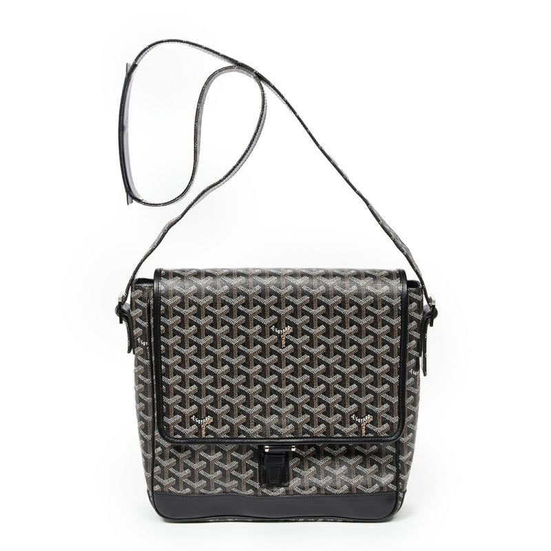 Goyard Gran Blue Black Goyardin Canvas