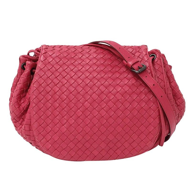 Bottega Veneta Bag Shoulder Intrecciato Leather Red Pink