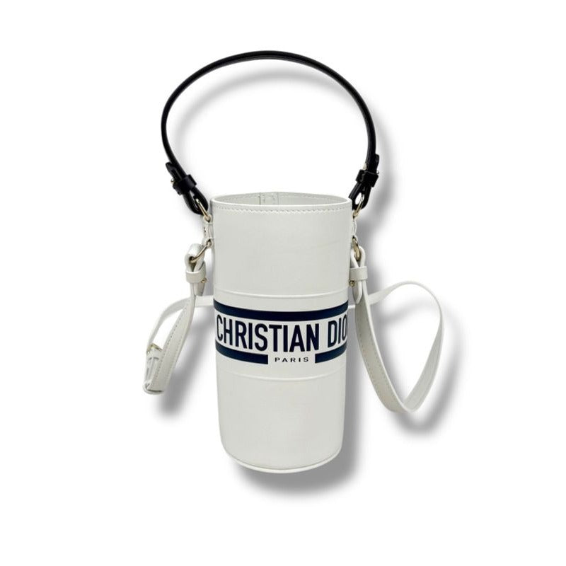 Christian Dior Bottle Holder 2-Way Mini Shoulder Bag Navy White — view 3