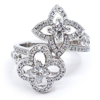 Louis Vuitton 18K White Gold Barguardant Toi Emore Ring Diamond