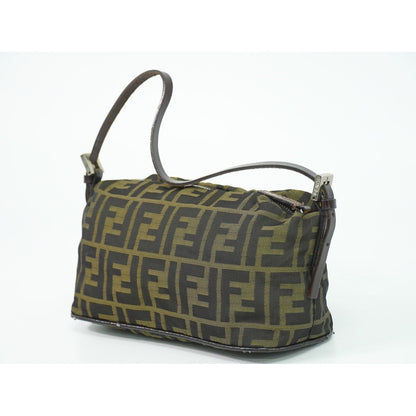 Fendi Zucca Shoulder Bag Canvas Brown Outside — view 2