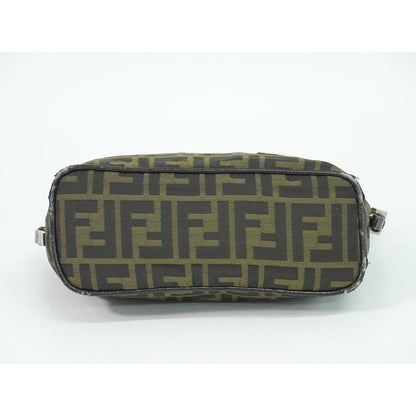 Fendi Zucca Shoulder Bag Canvas Brown Outside — view 3