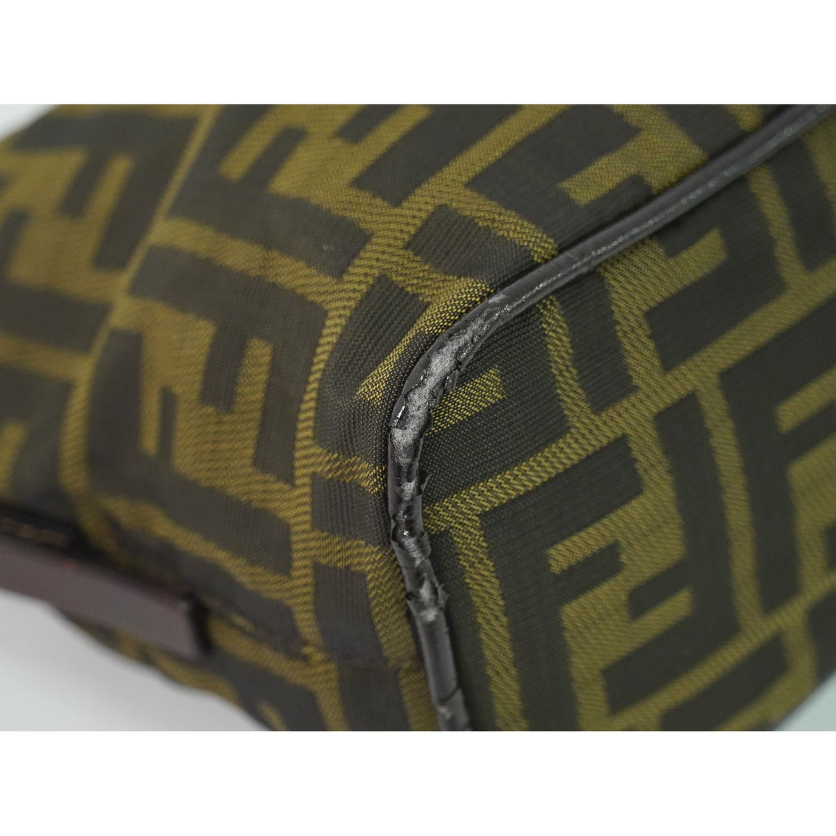 Fendi Zucca Shoulder Bag Canvas Brown Outside — view 7