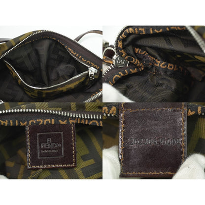 Fendi Zucca Shoulder Bag Canvas Brown Outside — view 9