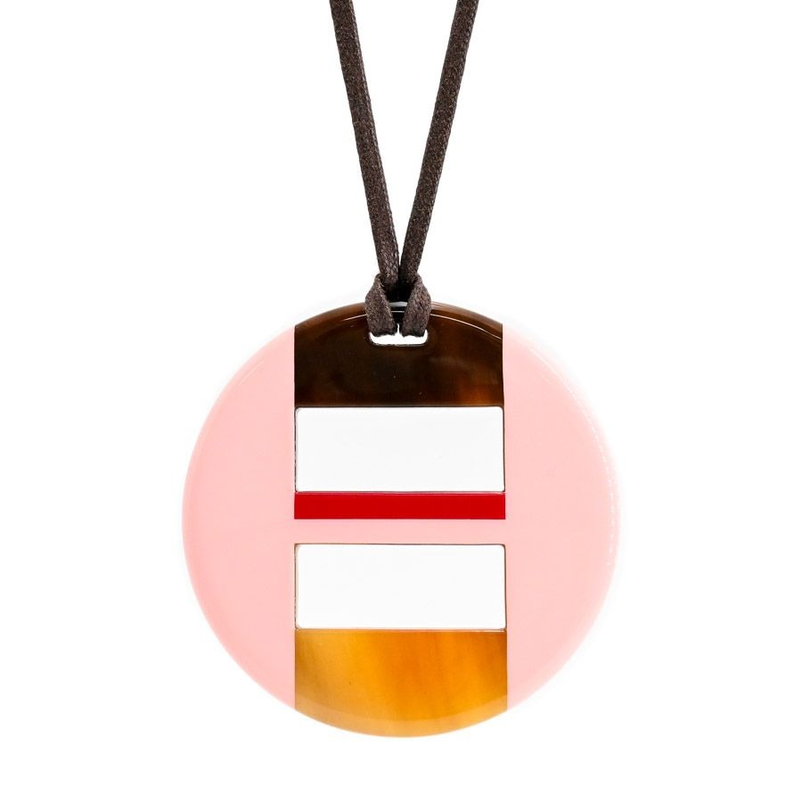 Hermes Necklace Equipe Pink