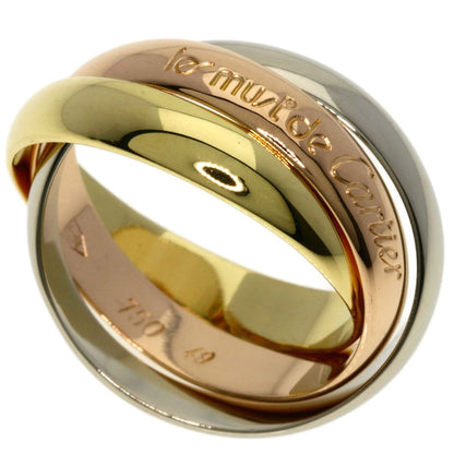 Cartier Trinity 49 Ring 18K Yellow Gold White Pink