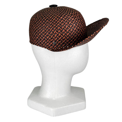 Hermes Tanzania Straw Sheep Leather Serie Button Hat Cap Multicolor 56 — view 3