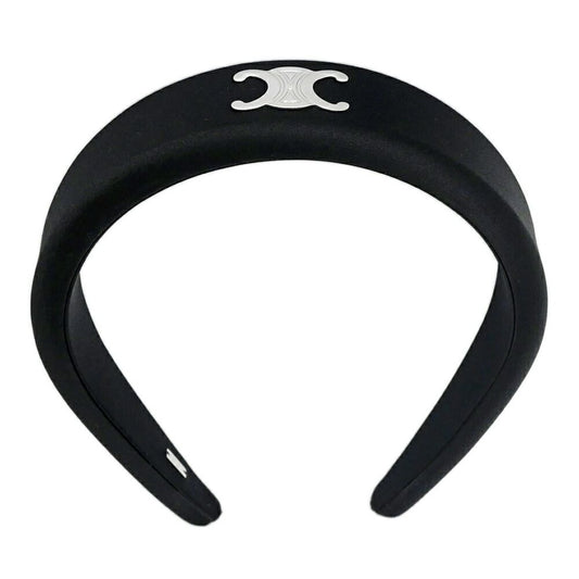 Celine Triomphe Headband Black Hair