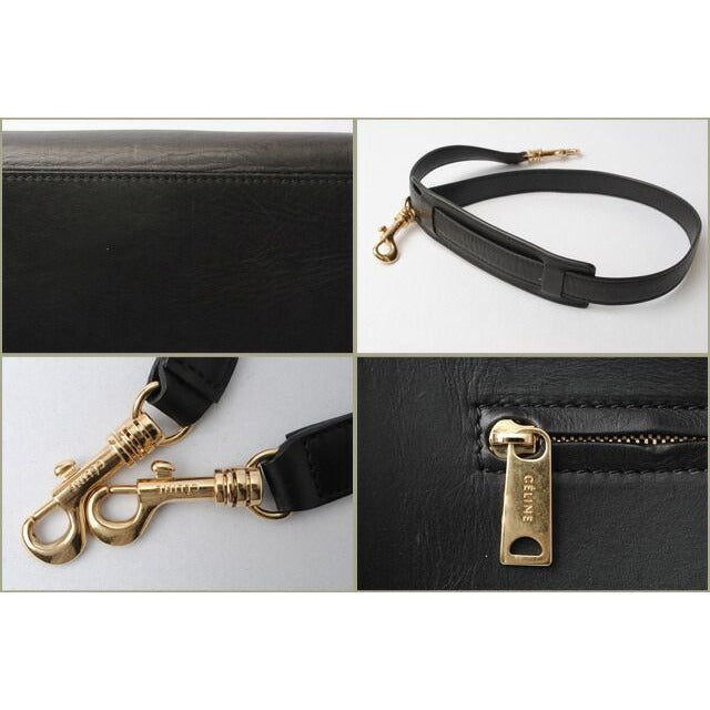 Celine Shoulder Bag Trapeze Blue Sand Beige Black 2-way — view 8