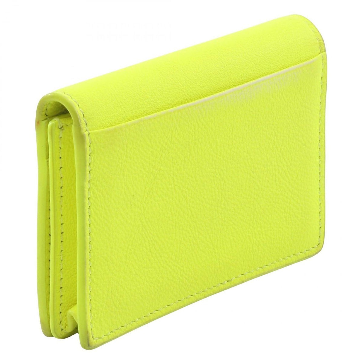 Balenciaga Card Case Papier ZA Thin Neon Yellow Leather — view 2