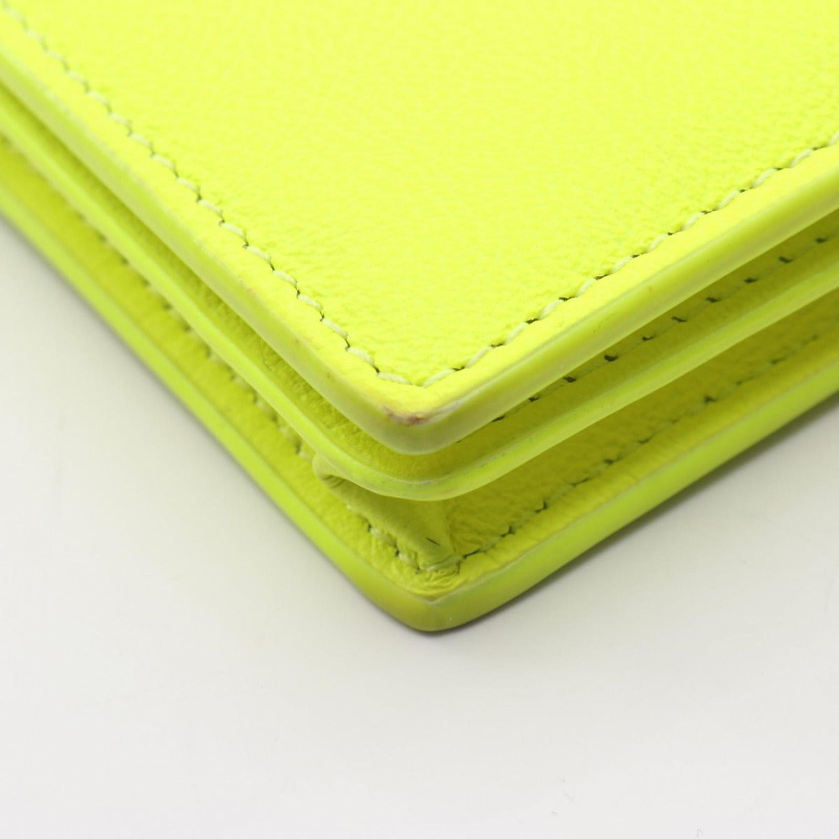 Balenciaga Card Case Papier ZA Thin Neon Yellow Leather — view 6