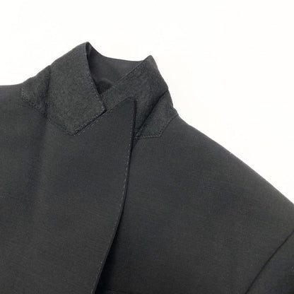 Gucci Double Breasted Short Jacket Cropped Length Tailored 40 Black — view 7