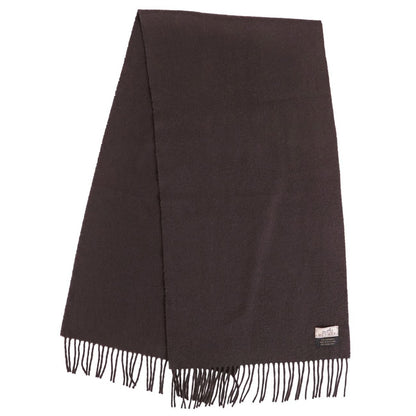 Hermes Muffler Shawl Cashmere Fringe Scarf — view 2
