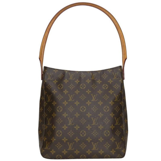 Louis Vuitton Shoulder Bag Looping GM Monogram Nubuck Brown