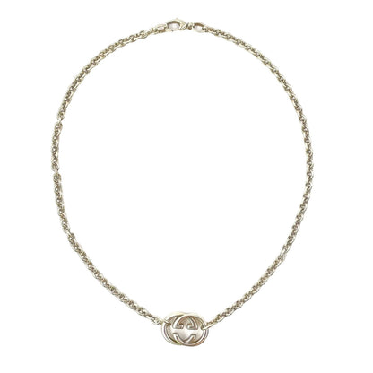 Gucci Interlocking Pendant Silver Necklace