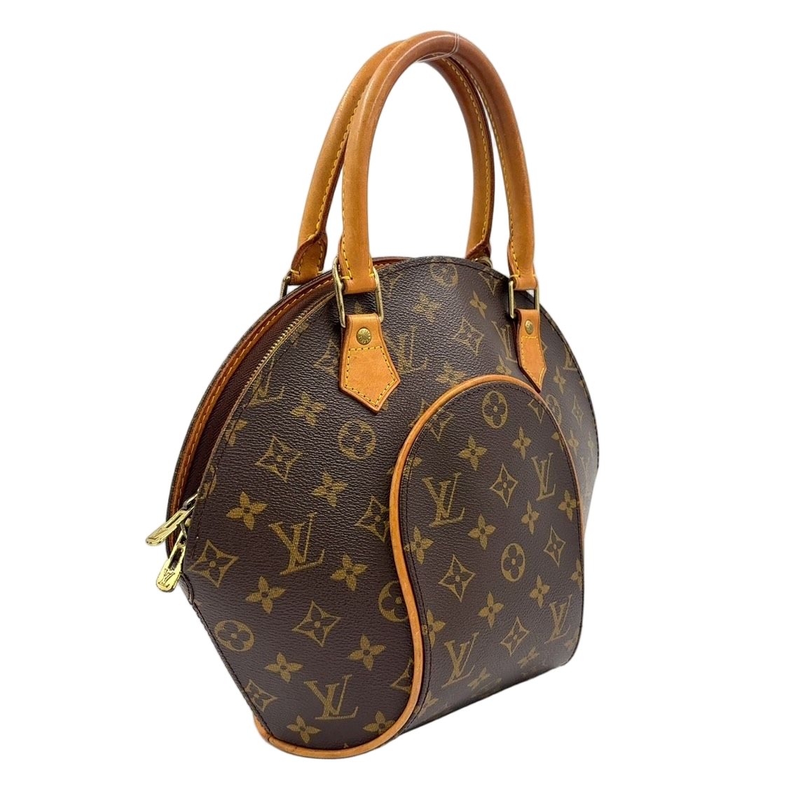 Louis Vuitton Ellipse PM Monogram Leather Brown Light Handbag Gold — view 2