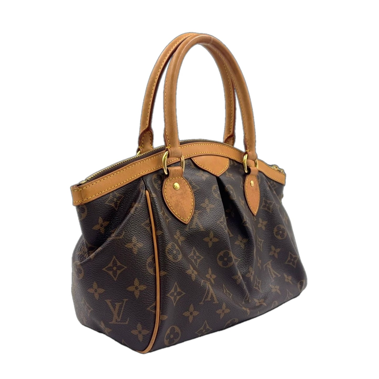 Louis Vuitton Tivoli PM Monogram Leather Brown Handbag Gold — view 2