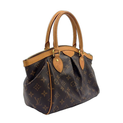 Louis Vuitton Tivoli PM Monogram Leather Brown Handbag Gold — view 2