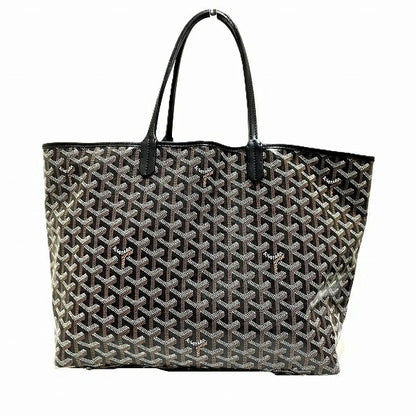 Goyard Goyardine Saint Louis PM Black Shoulder Tote Bag & Pouch