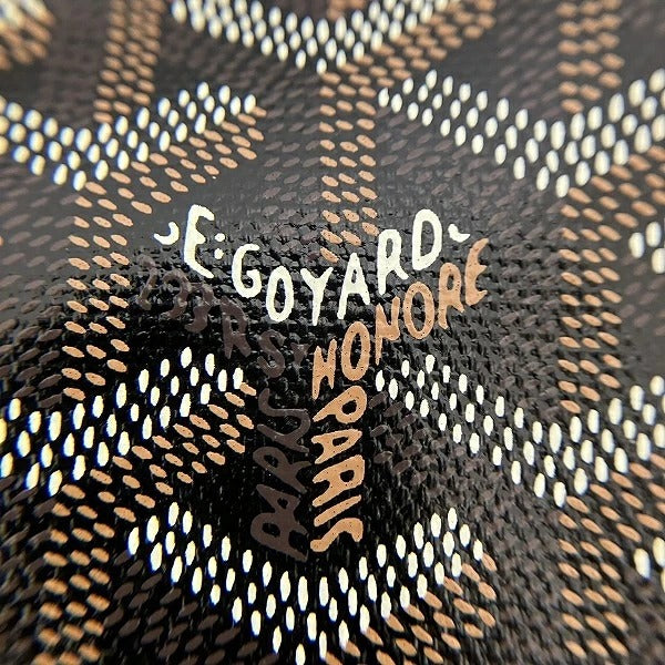 Goyard Goyardine Saint Louis PM Black Shoulder Tote Bag & Pouch