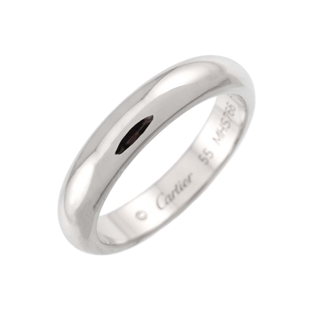 Cartier Classic 55 Ring Width mm Pt Platinum Certificate
