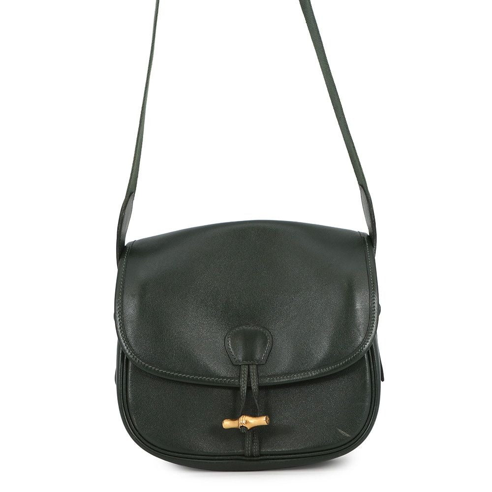 Hermes Shoulder Bag Duffle Green Gold Box Calf