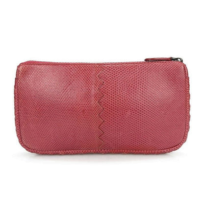 Bottega Veneta Pouch Pink Leather Gunmetal Small Bag