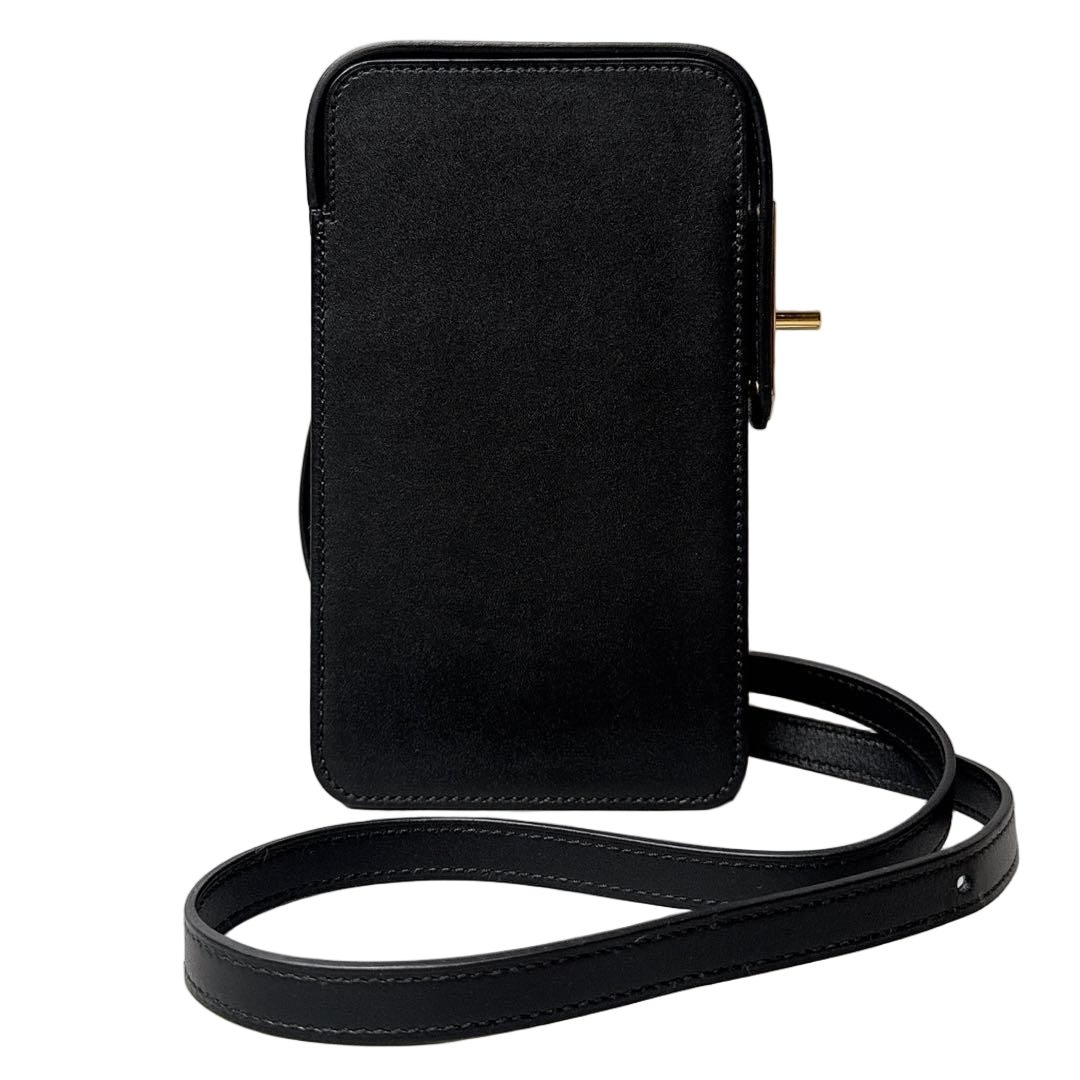 Hermes Akabox Smartphone Shoulder Bag Black