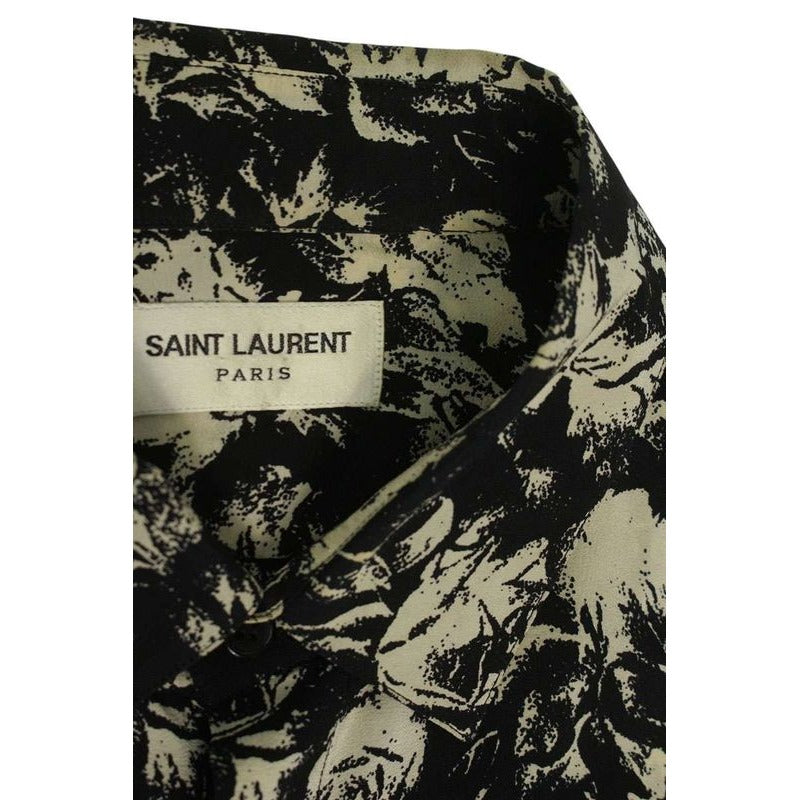 Saint Laurent Paris 20 SS Y2 E34 Total Flower Silk Long Sleeve Shirt Men 39 — view 3