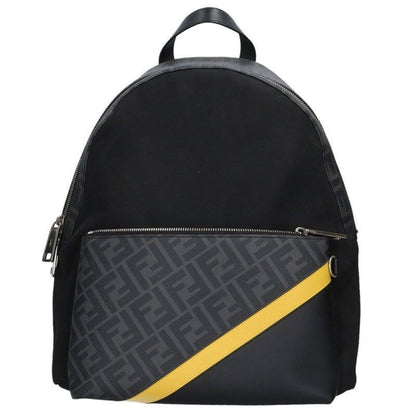 Fendi Zucca Pattern Nylon Cut Replacement Leather Backpack