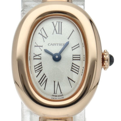 Cartier Venuere Mini Watch 17 Box 18k Pink Gold White