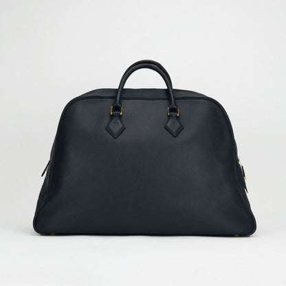 Hermes Sampron Tote Shoulder Bag Courchevel Navy Blue Gold