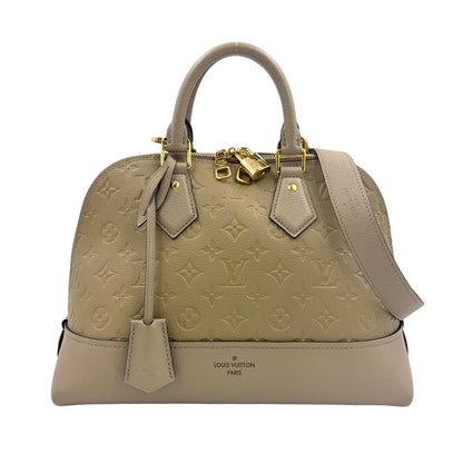 Louis Vuitton Neo Alma PM Monogram Empreinte Leather Gray Beige Handbag Gold