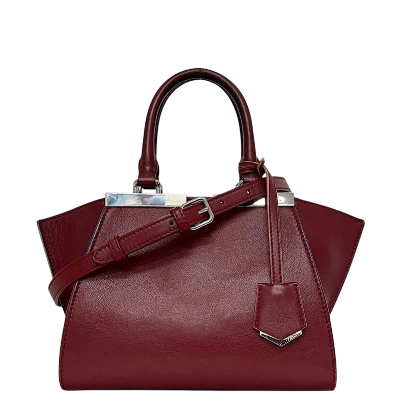 Fendi 2way Bag Petit Trois Jour Bordeaux 8bh333