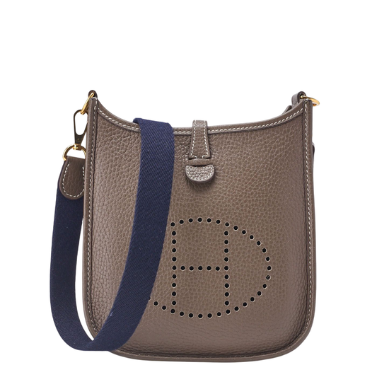 Hermes Evelyn TPM Shoulder Bag Taurillon Clemence Etoupe Etoupe (gold Hardware)