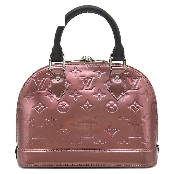 Louis Vuitton 2-Way Bag Alma BB Monogram Vernis Pink Black Silver Metallic