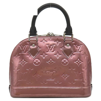 Louis Vuitton 2-Way Bag Alma BB Monogram Vernis Pink Black Silver Metallic