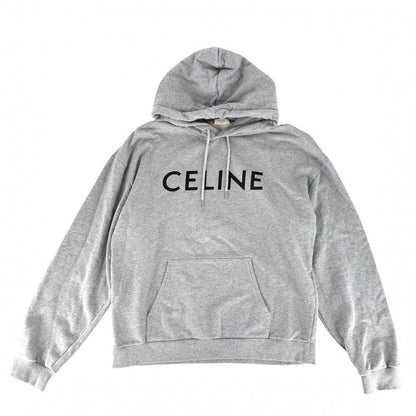 Celine Hoodie Luxury Top XXL Gray Silver Cotton Spring Autumn Winter