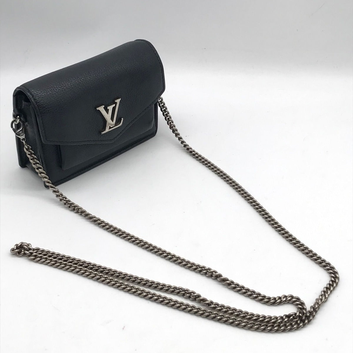 Louis Vuitton Pochette My Lockme Mini Chain Shoulder Bag Noir Black Price — view 9